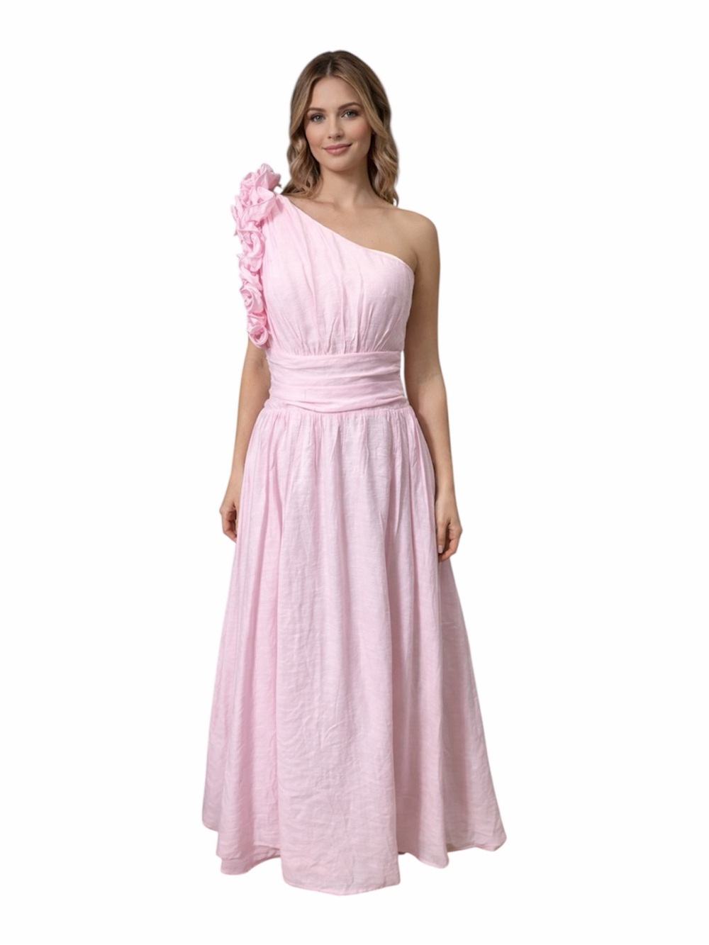 Billy J One-Shoulder Pink
Maxi Dress NWT Size 8
Formal Ruffle